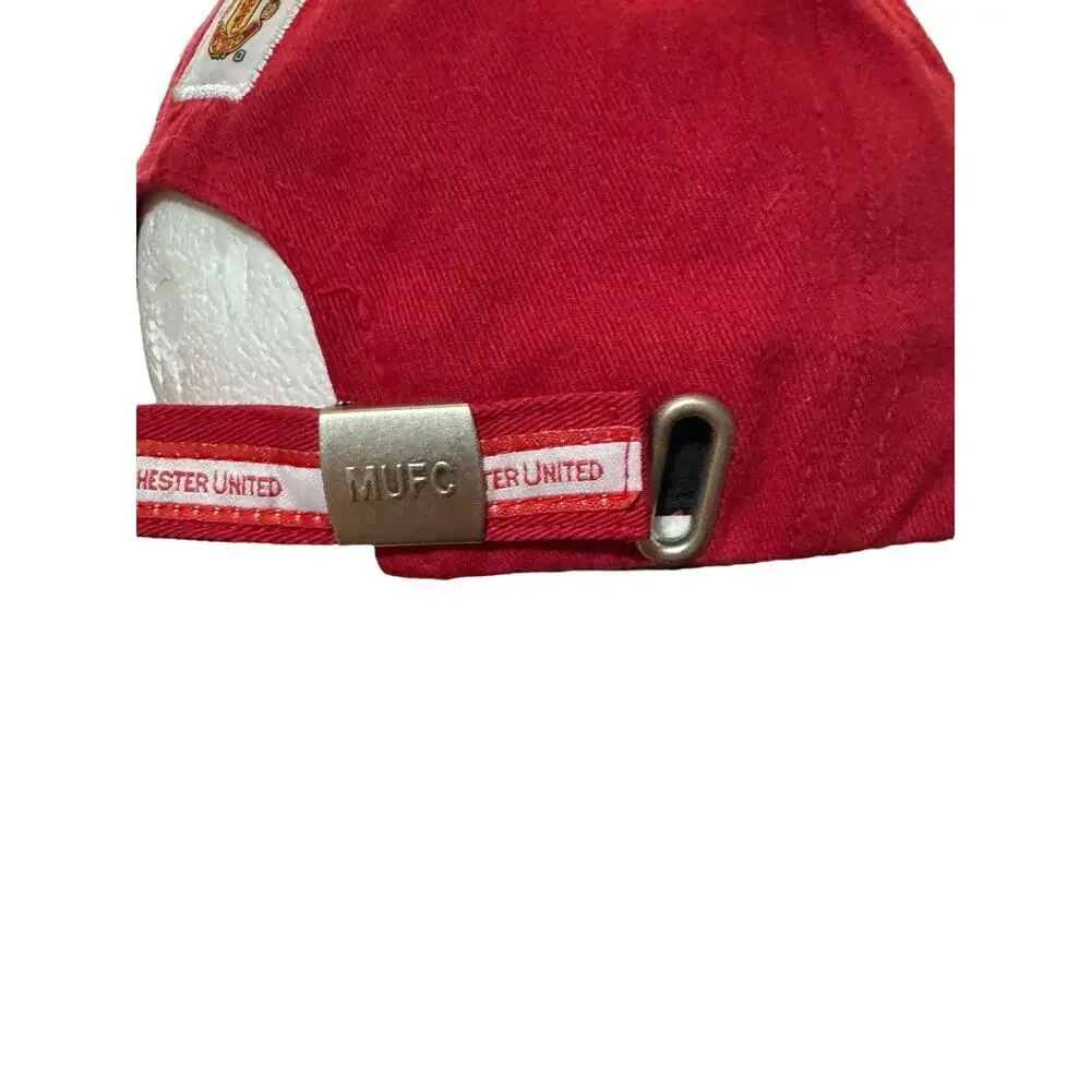 Manchester United Football Club Soccer Adjustable Sports Hat Cap Red Logo